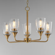 Maxim 12875CLNAB Hudson 5 Light Chandelier | Natural Aged Brass