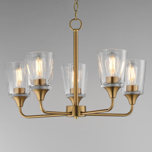Maxim 12875CLNAB Hudson 5 Light Chandelier | Natural Aged Brass