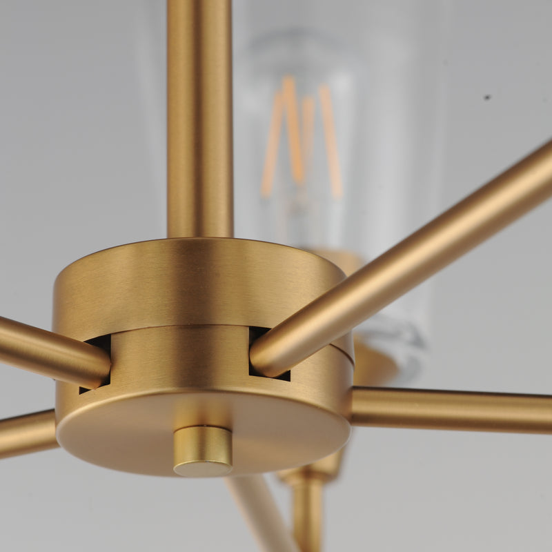 Maxim 12875CLNAB Hudson 5 Light Chandelier | Natural Aged Brass