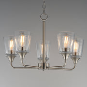 Maxim 12875CLSN Hudson 5 Light Chandelier | Satin Nickel