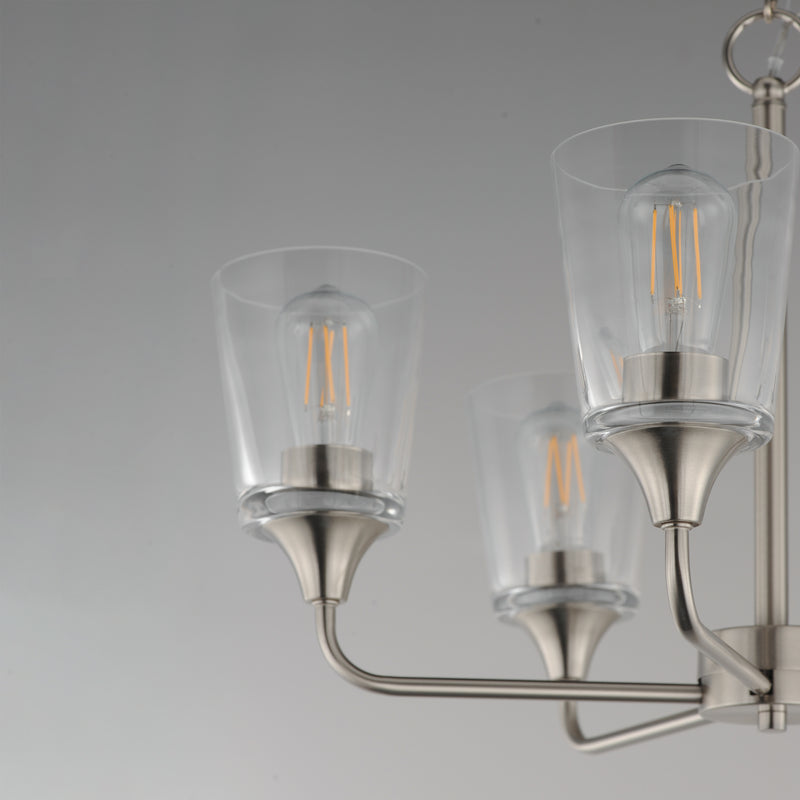 Maxim 12875CLSN Hudson 5 Light Chandelier | Satin Nickel