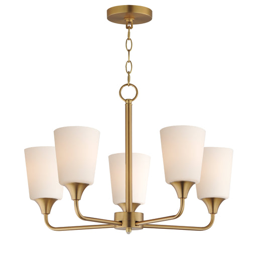 Maxim 12875SWNAB Hudson 5 Light Chandelier | Natural Aged Brass