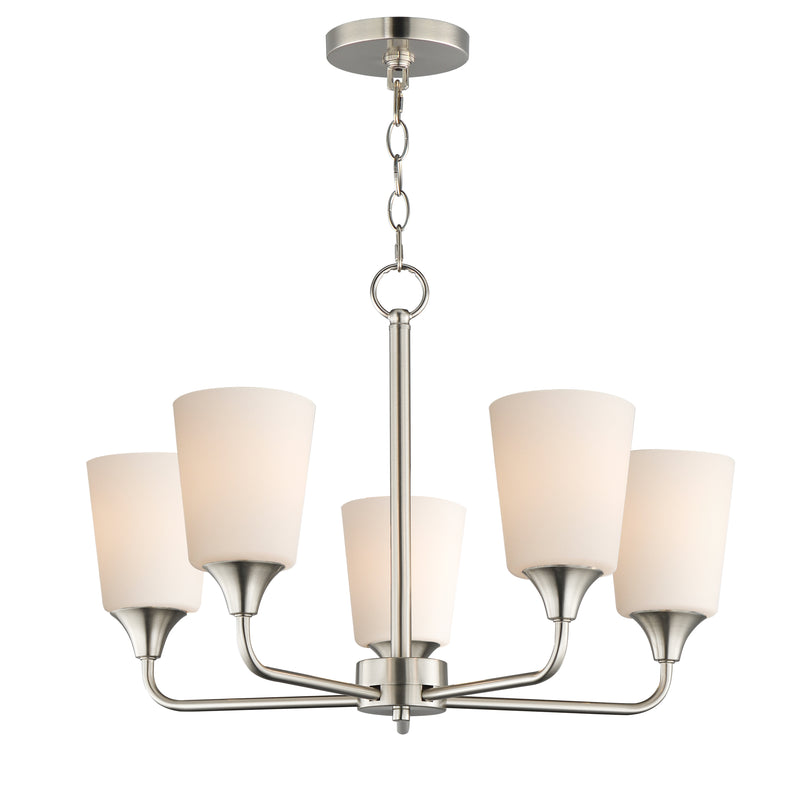 Maxim 12875SWSN Hudson 5 Light Chandelier | Satin Nickel
