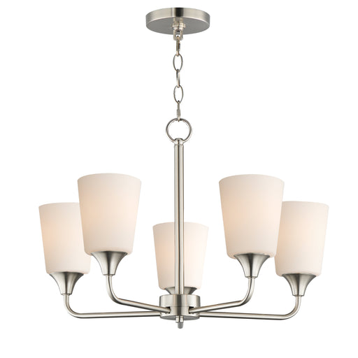 Maxim 12875SWSN Hudson 5 Light Chandelier | Satin Nickel