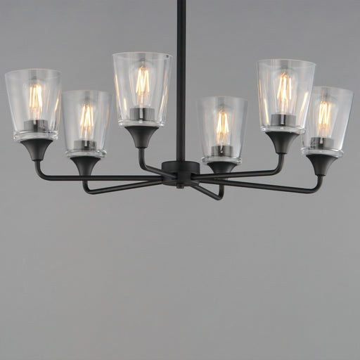 Maxim 12876CLBK Hudson 6 Light Chandelier | Black