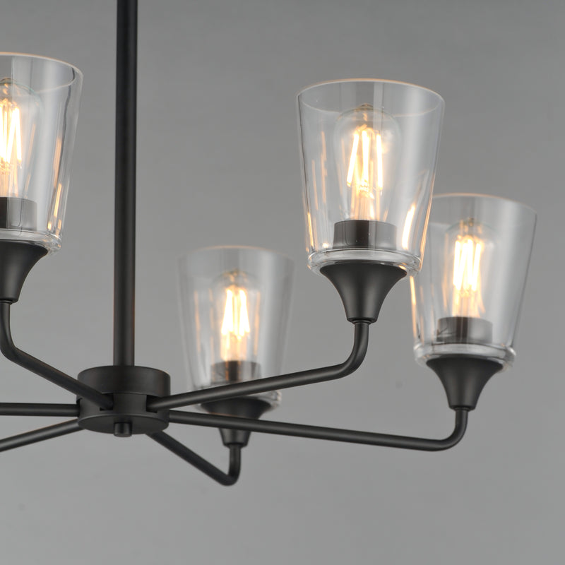 Maxim 12876CLBK Hudson 6 Light Chandelier | Black