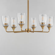 Maxim 12876CLNAB Hudson 6 Light Chandelier | Natural Aged Brass