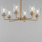 Maxim 12876CLNAB Hudson 6 Light Chandelier | Natural Aged Brass