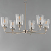 Maxim 12876CLSN Hudson 6 Light Chandelier | Satin Nickel