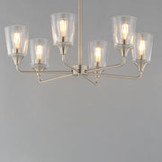 Maxim 12876CLSN Hudson 6 Light Chandelier | Satin Nickel