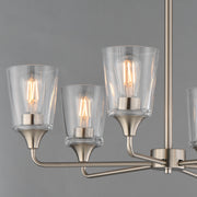 Maxim 12876CLSN Hudson 6 Light Chandelier | Satin Nickel