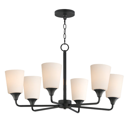 Maxim 12876SWBK Hudson 6 Light Chandelier | Black