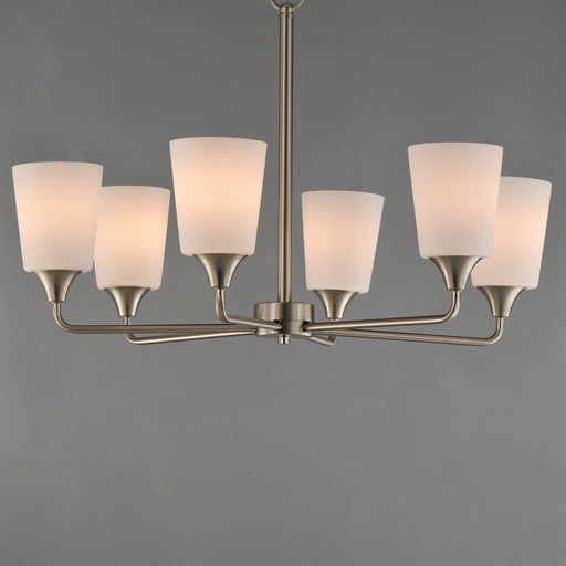 Maxim 12876SWSN Hudson 6 Light Chandelier | Satin Nickel