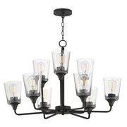 Maxim 12879CLBK Hudson 9 Light Two Tier Chandelier | Black