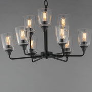 Maxim 12879CLBK Hudson 9 Light Two Tier Chandelier | Black