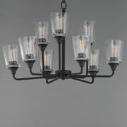 Maxim 12879CLBK Hudson 9 Light Two Tier Chandelier | Black