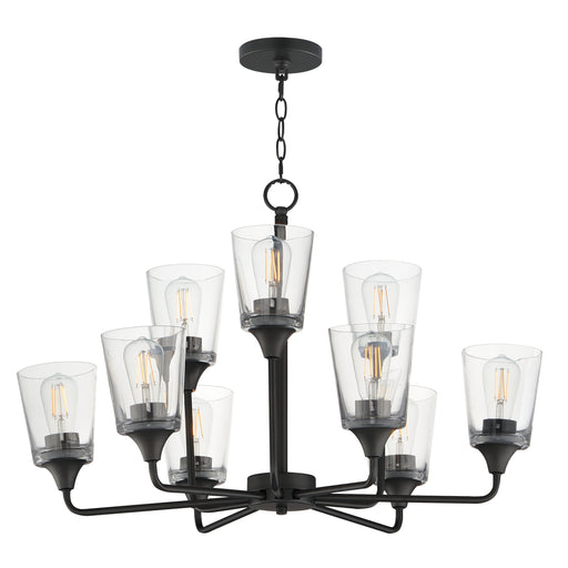 Maxim 12879CLBK Hudson 9 Light Two Tier Chandelier | Black