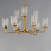 Maxim 12879CLNAB Hudson 9 Light Two Tier Chandelier | Natural Aged Brass