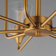 Maxim 12879CLNAB Hudson 9 Light Two Tier Chandelier | Natural Aged Brass