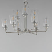 Maxim 12879CLSN Hudson 9 Light Two Tier Chandelier | Satin Nickel