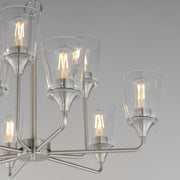 Maxim 12879CLSN Hudson 9 Light Two Tier Chandelier | Satin Nickel