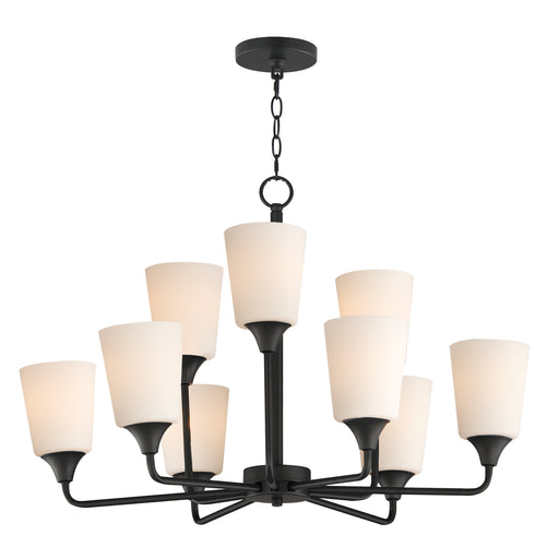 Maxim 12879SWBK Hudson 9 Light Chandelier | Black