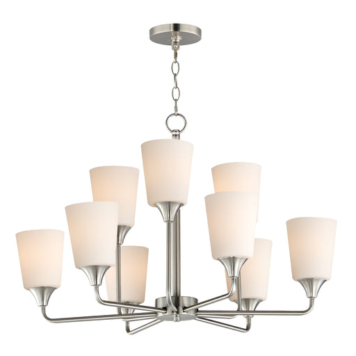 Maxim 12879SWSN Hudson 9 Light Chandelier | Satin Nickel