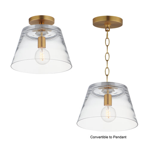 Maxim 12880CLNAB Hudson 1 Light Semi Flush Mount/Pendant | Natural Aged Brass