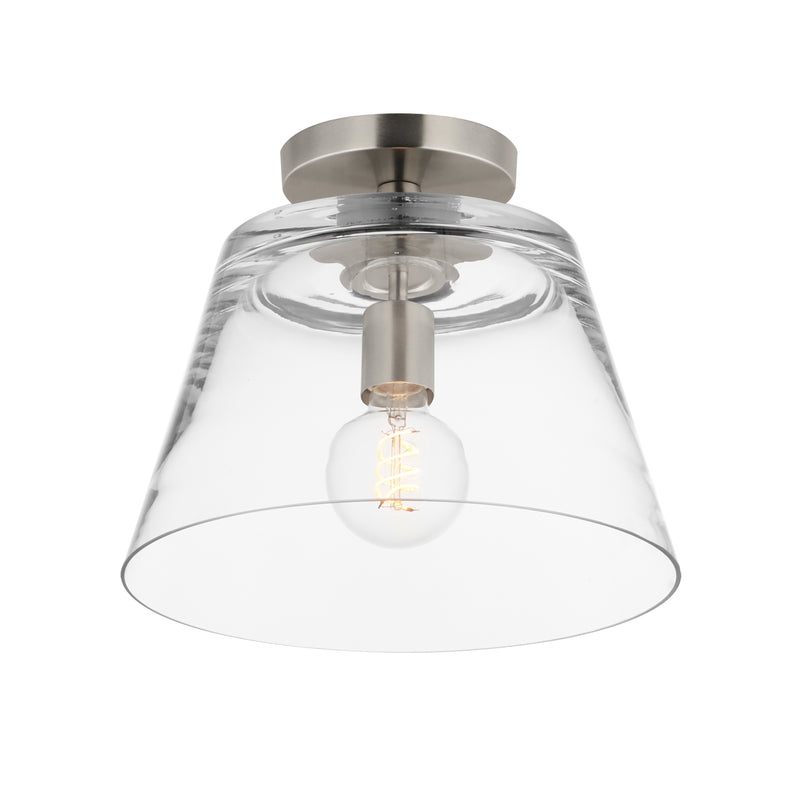 Maxim 12880CLSN Hudson 1 Light Semi Flush Mount/Pendant | Satin Nickel