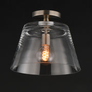 Maxim 12880CLSN Hudson 1 Light Semi Flush Mount/Pendant | Satin Nickel
