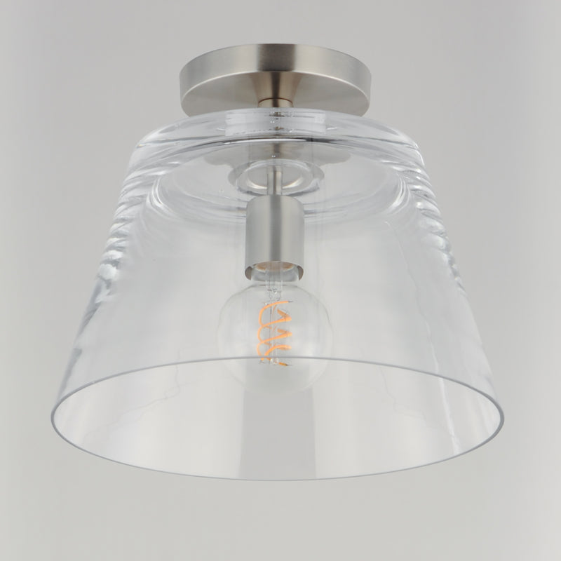 Maxim 12880CLSN Hudson 1 Light Semi Flush Mount/Pendant | Satin Nickel