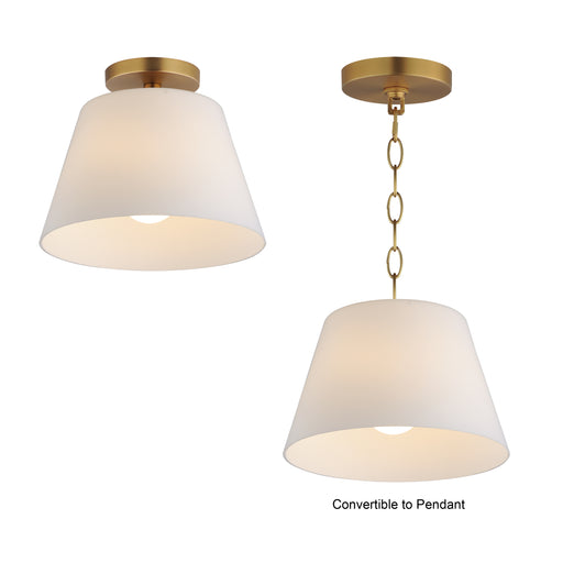 Maxim 12880SWNAB Hudson 1 Light Semi Flush Mount/Pendant | Natural Aged Brass