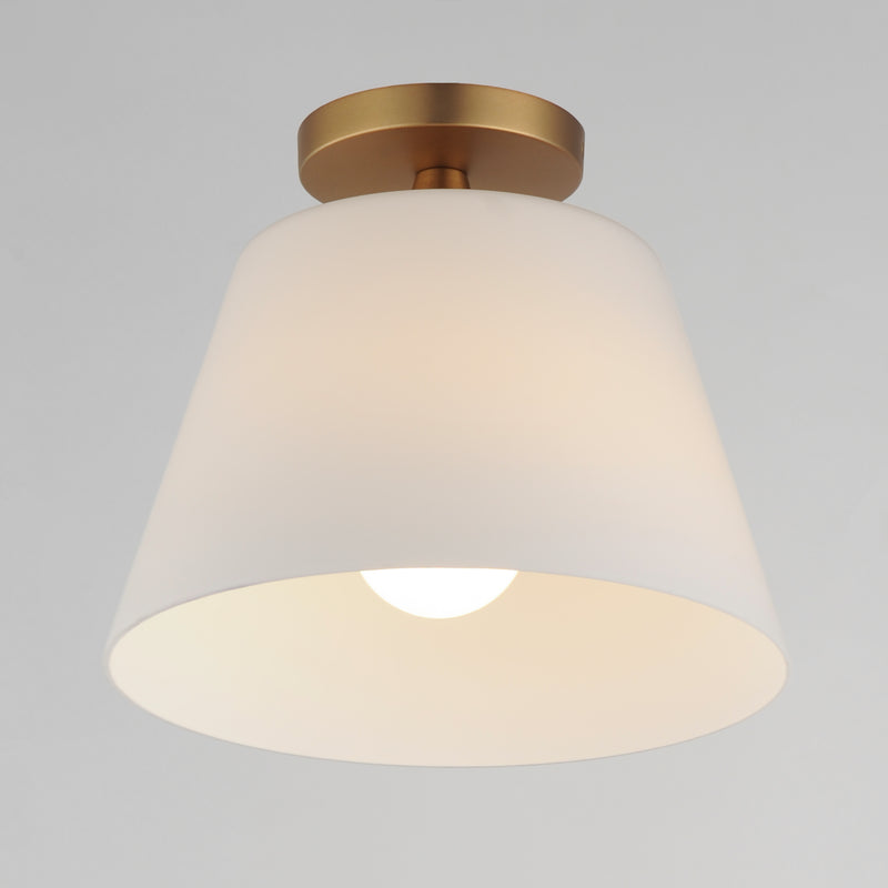 Maxim 12880SWNAB Hudson 1 Light Semi Flush Mount/Pendant | Natural Aged Brass