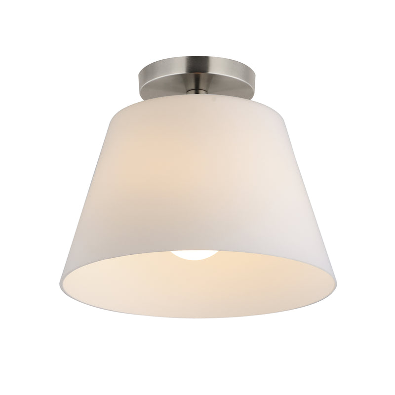 Maxim 12880SWSN Hudson 1 Light Semi Flush Mount/Pendant | Satin Nickel
