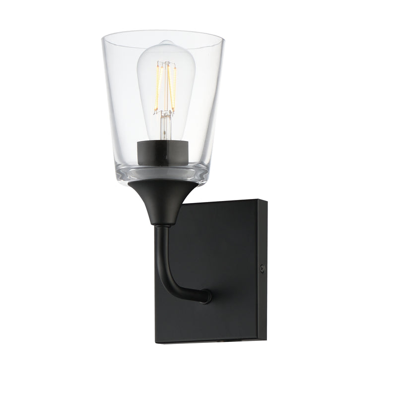 Maxim 12881CLBK Hudson 1 Light Sconce | Black