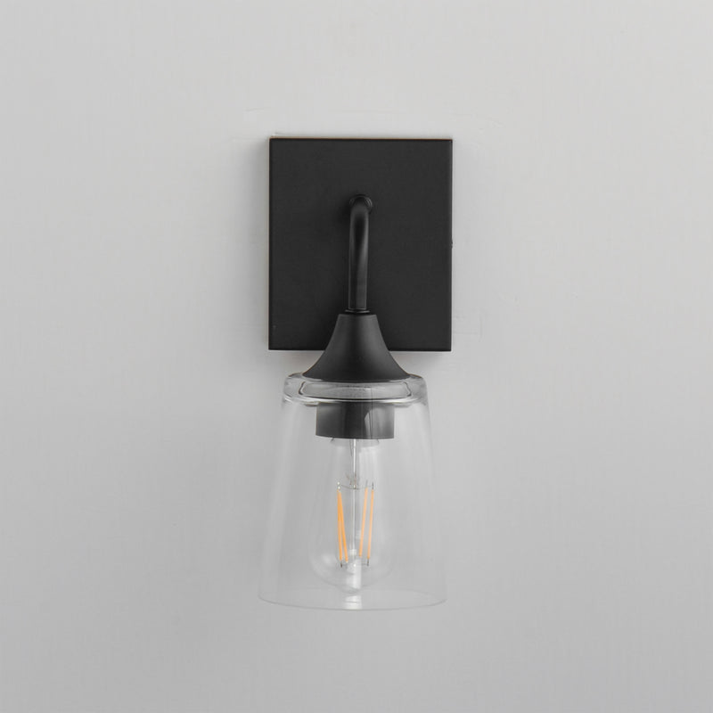 Maxim 12881CLBK Hudson 1 Light Sconce | Black