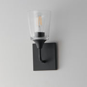 Maxim 12881CLBK Hudson 1 Light Sconce | Black