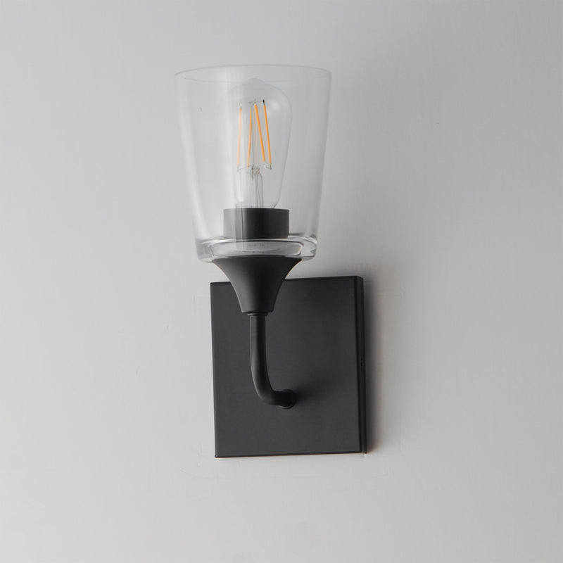 Maxim 12881CLBK Hudson 1 Light Sconce | Black