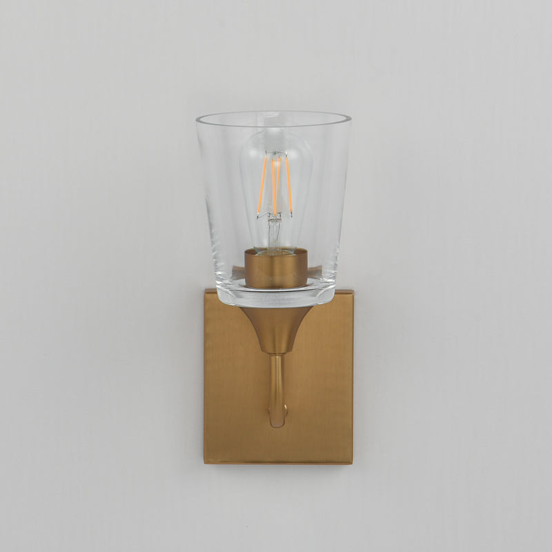 Maxim 12881CLNAB Hudson 1 Light Sconce | Natural Aged Brass