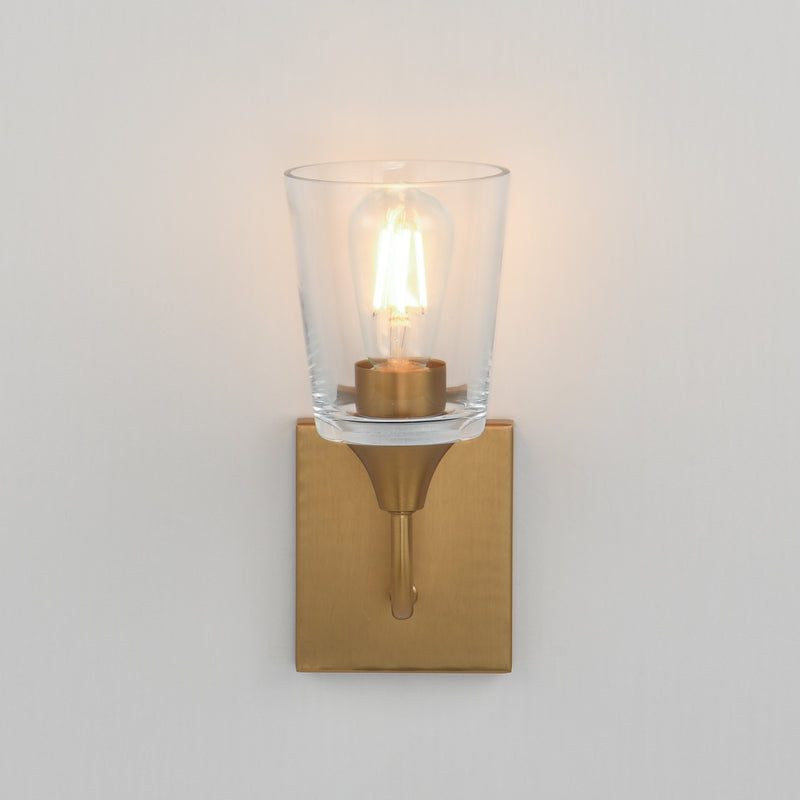 Maxim 12881CLNAB Hudson 1 Light Sconce | Natural Aged Brass
