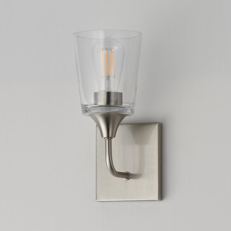 Maxim 12881CLSN Hudson 1 Light Sconce | Satin Nickel