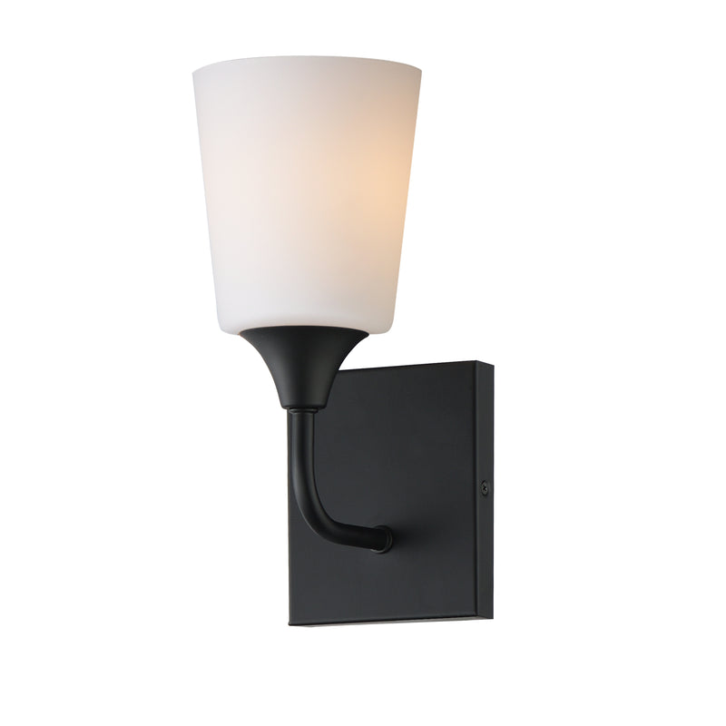 Maxim 12881SWBK Hudson 1 Light Sconce | Black