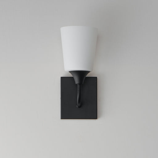 Maxim 12881SWBK Hudson 1 Light Sconce | Black