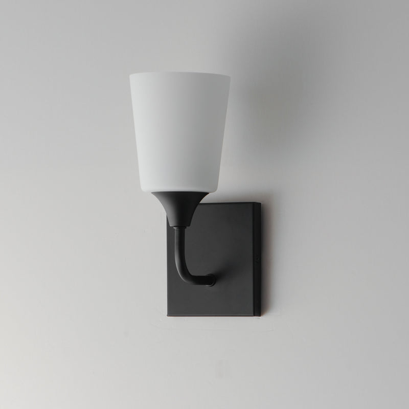 Maxim 12881SWBK Hudson 1 Light Sconce | Black