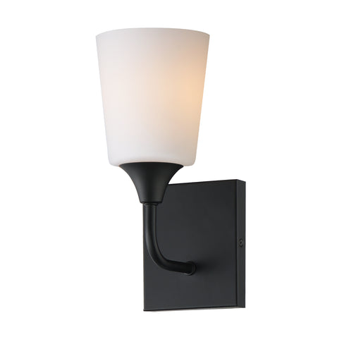 Maxim 12881SWBK Hudson 1 Light Sconce | Black