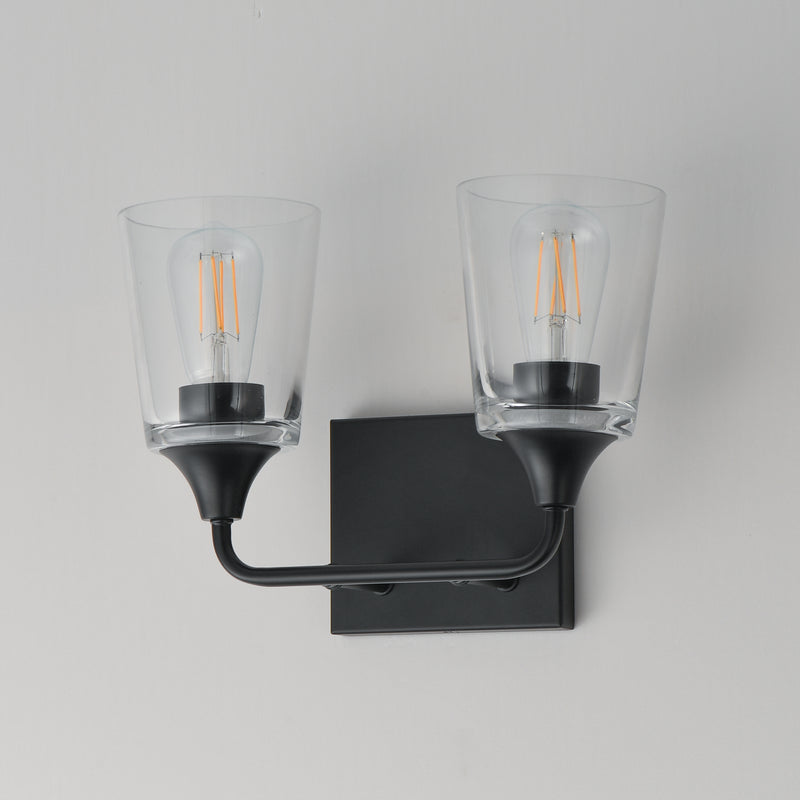 Maxim 12882CLBK Hudson 2 Light Bath Vanity | Black