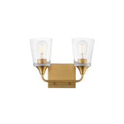 Maxim 12882CLNAB Hudson 2 Light Bath Vanity | Natural Aged Brass