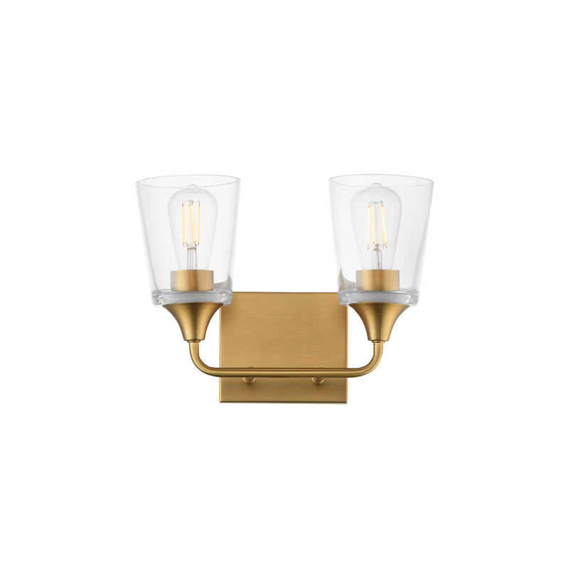 Maxim 12882CLNAB Hudson 2 Light Bath Vanity | Natural Aged Brass