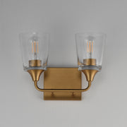 Maxim 12882CLNAB Hudson 2 Light Bath Vanity | Natural Aged Brass
