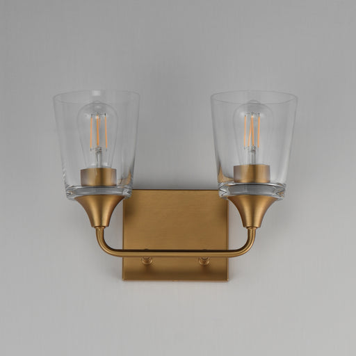 Maxim 12882CLNAB Hudson 2 Light Bath Vanity | Natural Aged Brass